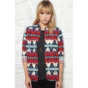 Urban Outfitters BDG Tribal Print Flannel Shirt Size Medium